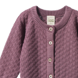 Nature Baby Piper Cardigan Twilight Basket Knit