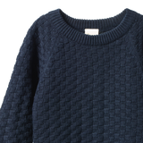 Nature Baby Billy Jumper Navy Basket Knit