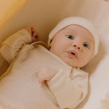 Nature Baby Merino Essentials Pointelle Gown - Natural