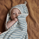 Nature Baby Hooded Towel Blue Sailor Stripe