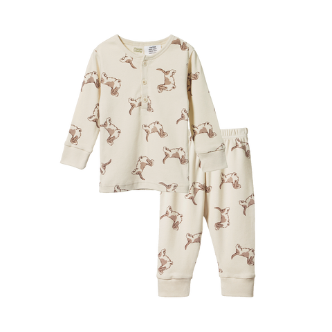 Nature Baby Long Sleeve Pyjama Set Happy Hounds Sleepwear Print
