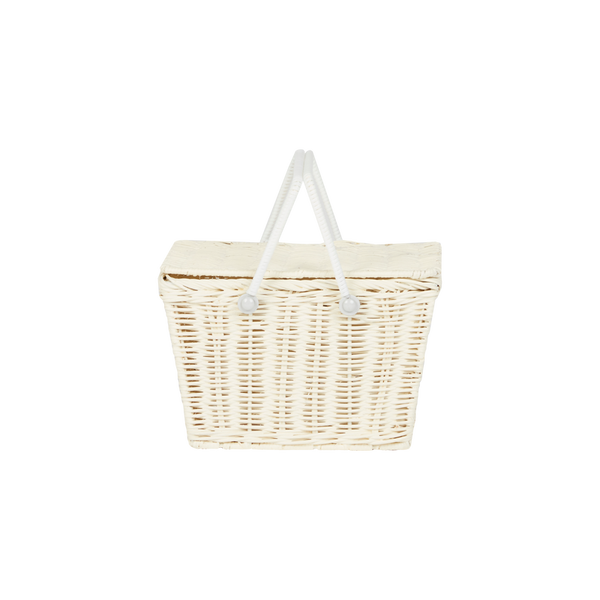 Olli Ella Kids Picnic Piki Basket Chalk