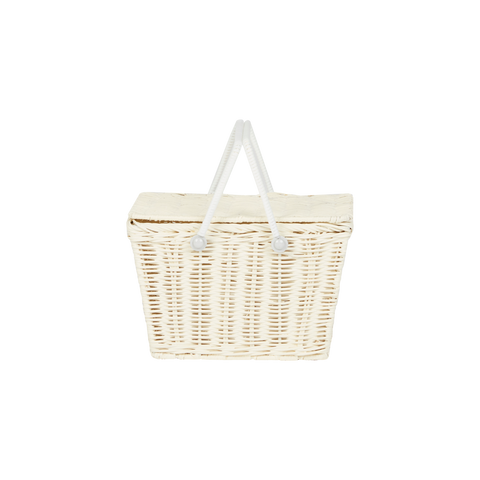 Olli Ella Kids Picnic Piki Basket Chalk