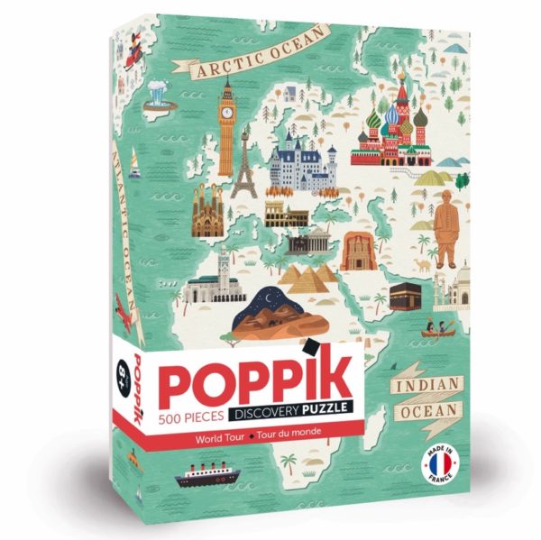 Poppik 500 Piece Jigsaw Puzzle - World Tour