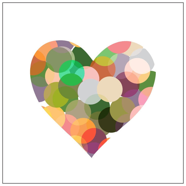 Aero Mini Polka Dot Heart Mini Card