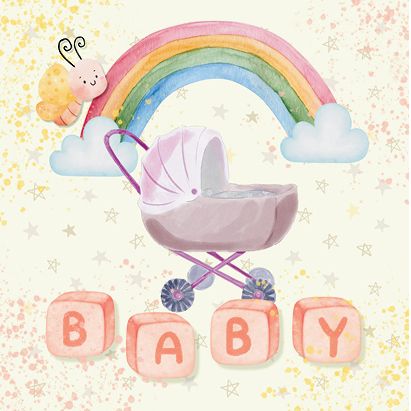 Aero Baby Rainbow Card