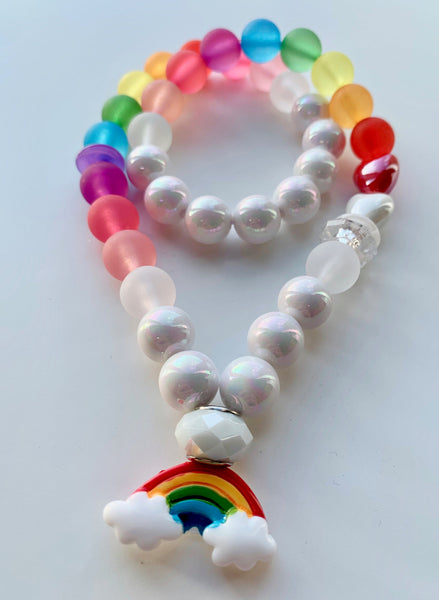 Red Bobble Sweet Rainbow Necklace