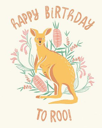 Aero Kangaroo Birthday Card