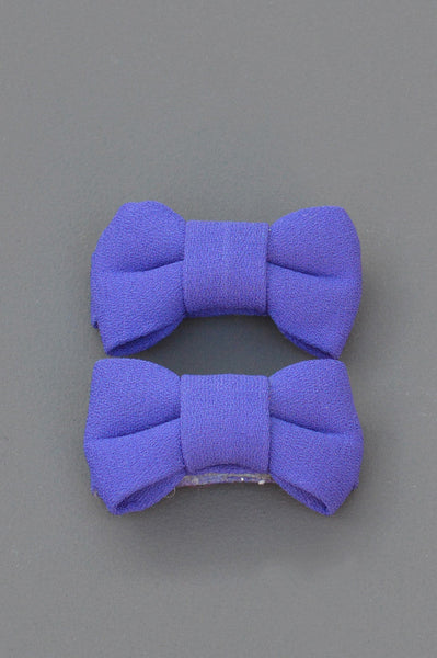 Pretty Wild Katie Twin Bow Clip Purple