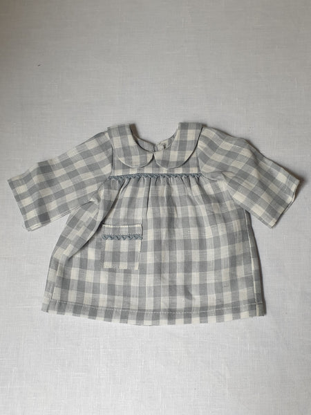 Pretty Wild Dolls Dress Bella - Check Linen