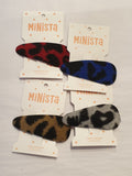 Minista Felt Leopard Print Snap Clip Assorted