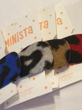 Minista Felt Leopard Print Snap Clip Assorted