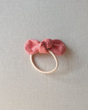 Pretty Wild Anna Elastic Hair Tie Coral Linen