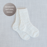 Lamington Baby Merino Crew Socks - Pearl