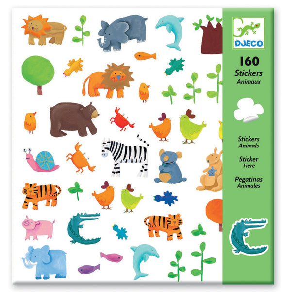 Djeco Stickers Animals 160pc