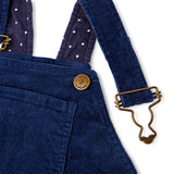 Dotty Dungarees Navy Cord Dungaree / Overalls