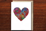 The Nonsense Maker Heart of Flowers Card