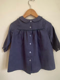 Pretty Wild Kids Bella Long Sleeve Dress - Denim Linen