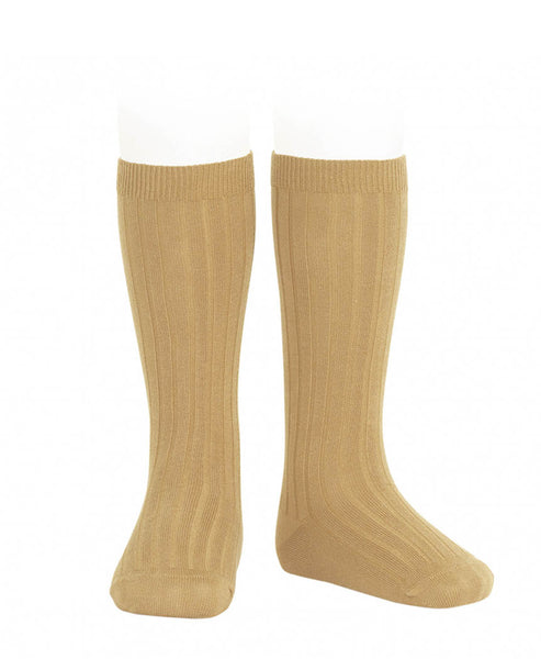 Condor Knee Hi Ribbed Sock (#673 Dorado) Gold