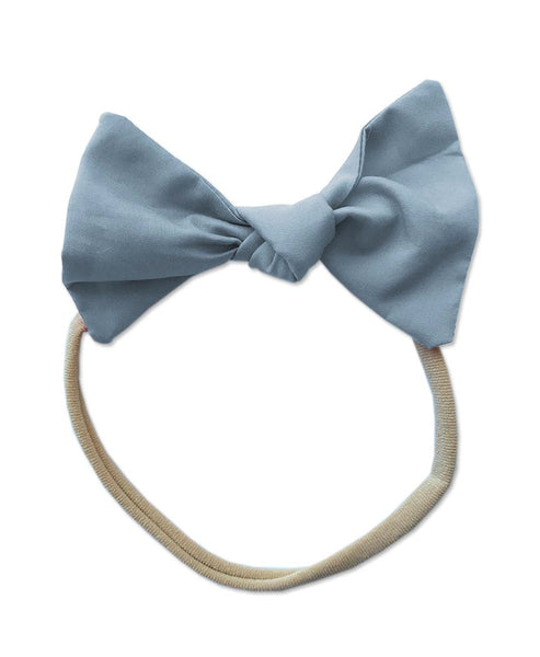 Pretty Wild Lucille Bow Elastic Headband Dusk Blue