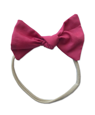 Pretty Wild Lucille Bow Elastic Headband Pomegranate