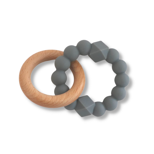 Jellystone Silicone Moon Teether Grey