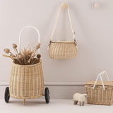 Olli Ella Luggy Wheel Basket Straw