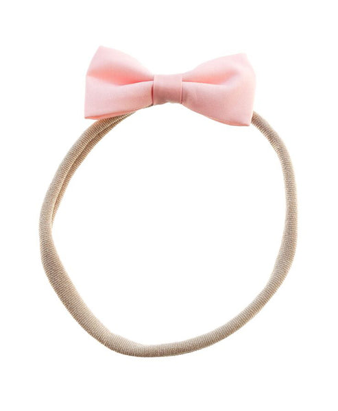 Pretty Wild Minnie Baby Bow Elastic Headband Peach