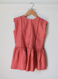 Pretty Wild Kids Maggie Panel Dress Coral Linen