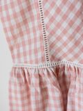 Pretty Wild Kids Maggie Panel Dress Pink Check Linen