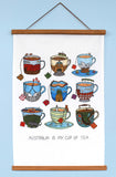 The Nonsense Maker Artist Tea Towel - Aussie Teacup