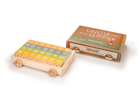 Uncle Goose Classic ABC Blocks with Wagon