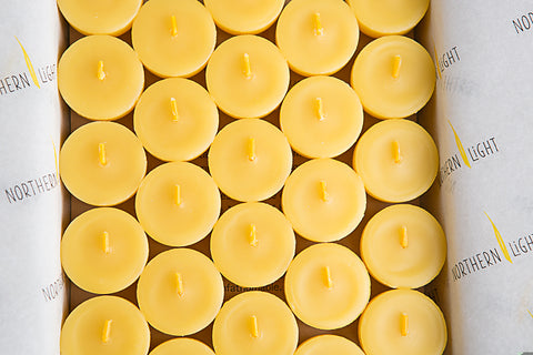 Northern Light BULK PACK Beeswax Tealight Candle X 125