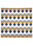 Uimi Honey Double Sided Hexagon Merino Blanket. Size: Cot. Colour: Shibori