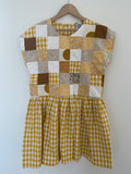 Pretty Wild Kids Maggie Patch Dress Yellow Check Linen