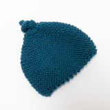 Knitted by Nana Merino Beanie - Coastal Blue