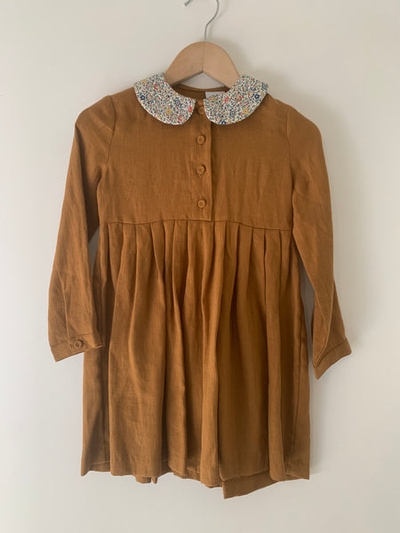 Pretty Wild Billie Dress Ochre with Katie and Millie Collar