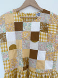 Pretty Wild Kids Maggie Patch Dress Yellow Check Linen