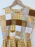 Pretty Wild Kids Maggie Patch Dress Yellow Check Linen