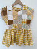 Pretty Wild Kids Maggie Patch Dress Yellow Check Linen