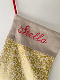 Pretty Wild Kids Christmas Stocking - Gold Wiltshire