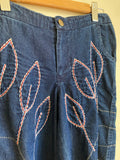 Miss Penelope Washed Denim Leaf Short