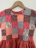 Pretty Wild Kids Maggie Patch Dress Coral Linen