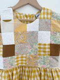 Pretty Wild Kids Maggie Patch Dress Yellow Check Linen