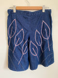 Miss Penelope Washed Denim Leaf Short