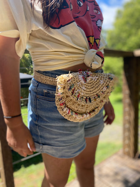 Pretty Wild Ginger Straw Bum Bag