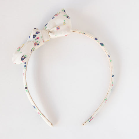 Pretty Wild Zoe Bow Headband Liberty Floral Cream