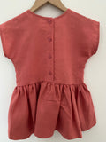 Pretty Wild Kids Maggie Patch Dress Coral Linen