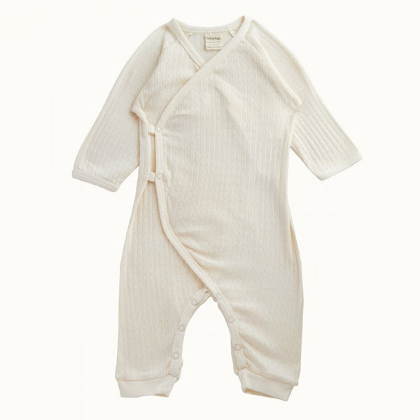Nature Baby Kimono Pointelle Stretch N Grow Natural