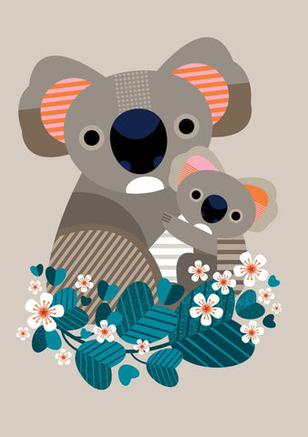 Natalie Marshall Cuddling Koala Card